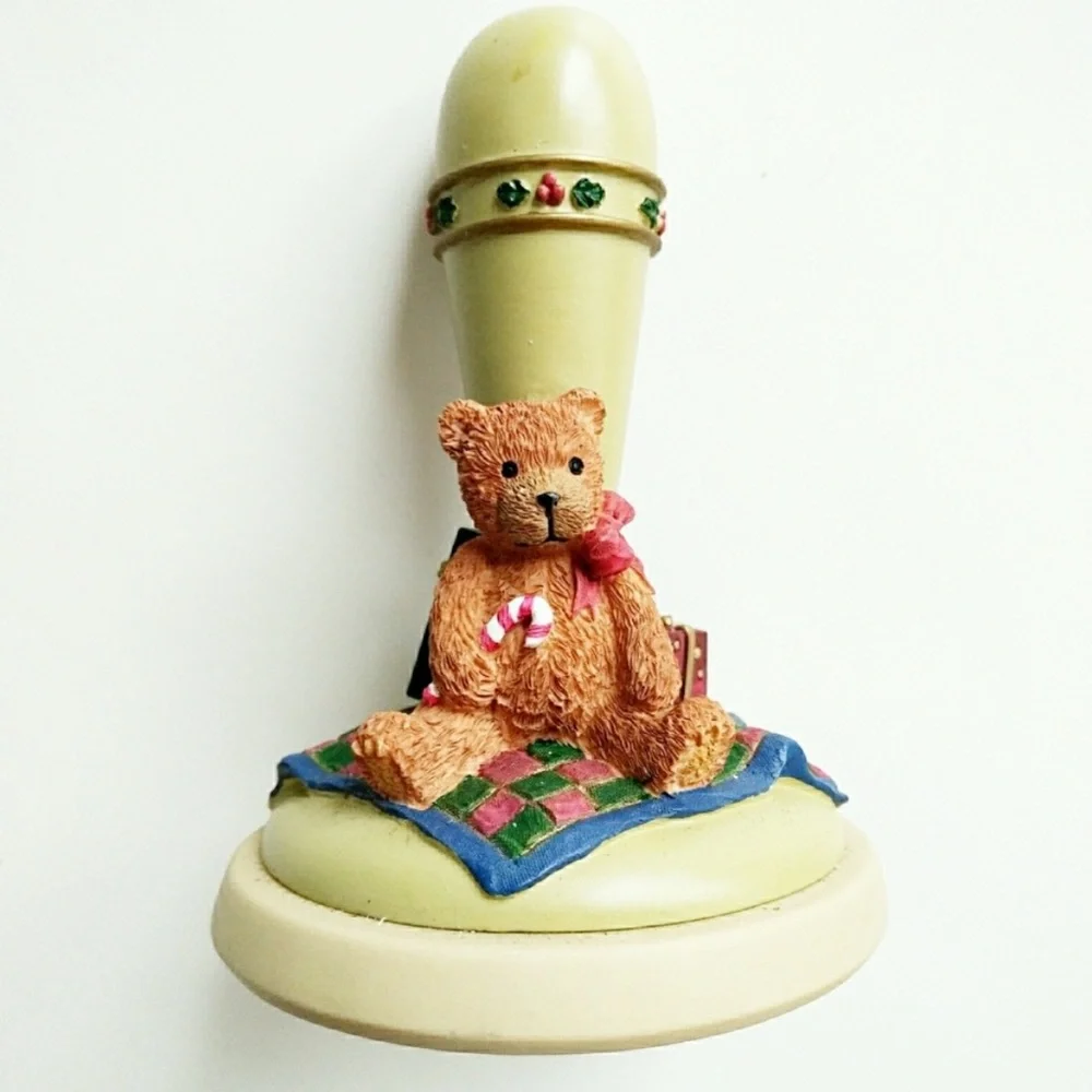 Hill Design Brown Bag Christmas Teddy Bear Cookie Stamp Press
